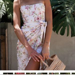 V.chapman The Liliana Dress in Pink Rose Print